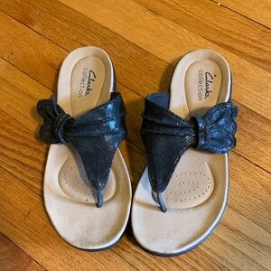 Clarks Black and Tan Women's Sandals